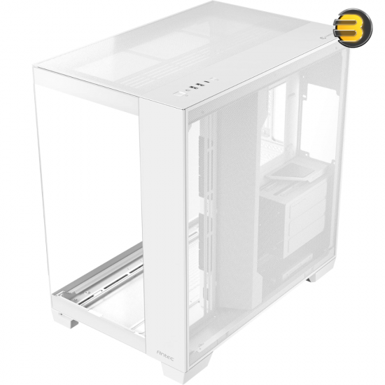 Antec C8 White Case — RTX 40 Compatible, Dual-Chamber, tooless Design, Type-C, 360mm Radiator Support, Seamless Tempered Glass Front & Side Panels, High Airflow Full-Tower E-ATX PC Case - Fans not Included