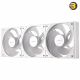 Antec Connect C120R Reverse ARGB PWM Case Fan White 3PK —  White , 5 Blade, 1800rpm, 43.2CFM, 27.2dBA, Hydraulic Bearing, 4-Pin