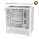 Antec FLUX White — 5 x PWM Fans Included, High-Airflow Front Panel With Birch Wood, Type-C, 420mm Radiator & Back Connect Motherboard Support, Up to 9 Fans Simultaneously, Mid-Tower E-ATX PC Case