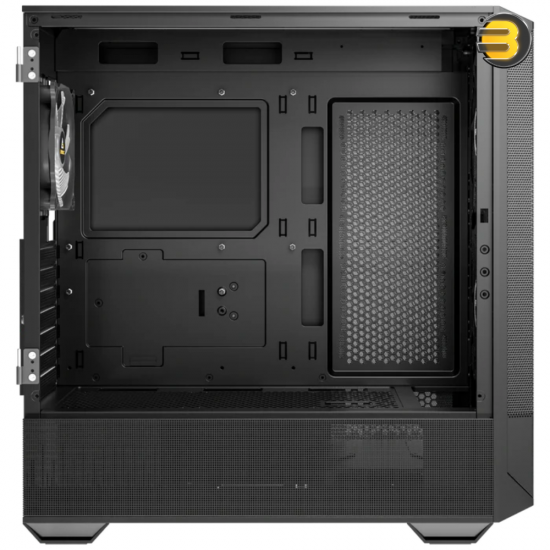 ANTEC NX416L Black — High Airflow Mesh Front Panel, 2 x 160mm & 1 x 120mm ARGB Fans Included, Type-C, Tempered Glass Hinge Side Panel, Up to 11 Fans, 360mm Radiator Support, Mid-Tower ATX Gaming Case