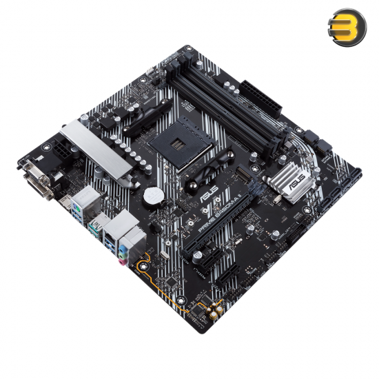 ASUS B450M-A II Prime  AMD AM4 mATX Motherboard — NVMe, HDMI 2.0b/DVI/D-Sub, USB 3.2 Gen 2, BIOS Flashback, and Aura Sync