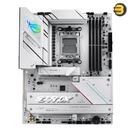 ASUS ROG STRIX B850-A GAMING WIFI – AMD B850 ATX Motherboard, 14+2+2 Power, DDR5 (AEMP), WiFi 7, 4x M.2, PCIe 5.0 x16 SafeSlots, Dual USB Type-C (20Gbps & 10Gbps), AI Advisor, AI Networking II, Aura Sync RGB