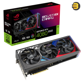 ASUS ROG Strix GeForce RTX 4080 SUPER 16GB GDDR6X OC Edition — DLSS 3 and chart-topping thermal performance. ASUS ROG Strix GeForce RTX 4080 SUPER 16GB GDDR6X OC Edition — DLSS 3 and chart-topping thermal performance.