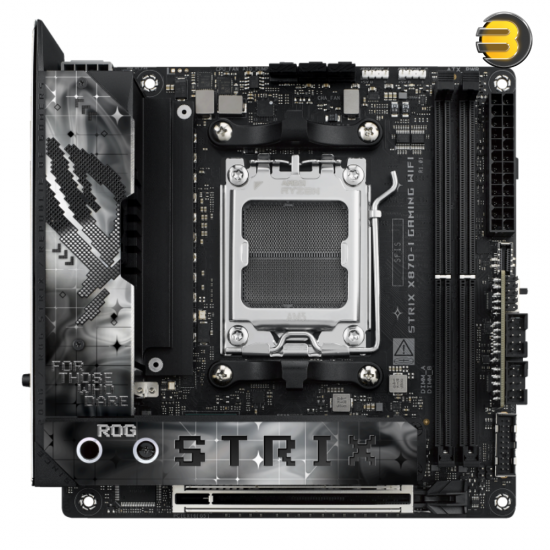 ASUS ROG STRIX X870-I GAMING WIFI Mini ITX Motherboard for AMD Socket AM5 — AMD X870 Chipset, DDR5 up to 8600+ MT/s (OC), Dual Channel, PCIe 5.0, 2x M.2 Slots, Wi-Fi 7, Dual 2.5 GbE LAN, Compact High-Performance Gaming & Creator Board ASUS ROG STRIX X870-I GAMING WIFI Mini ITX Motherboard for AMD Socket AM5 — AMD X870 Chipset, DDR5 up to 8600+ MT/s (OC), Dual Channel, PCIe 5.0, 2x M.2 Slots, Wi-Fi 7, Dual 2.5 GbE LAN, Compact High-Performance Gaming & Creator Board