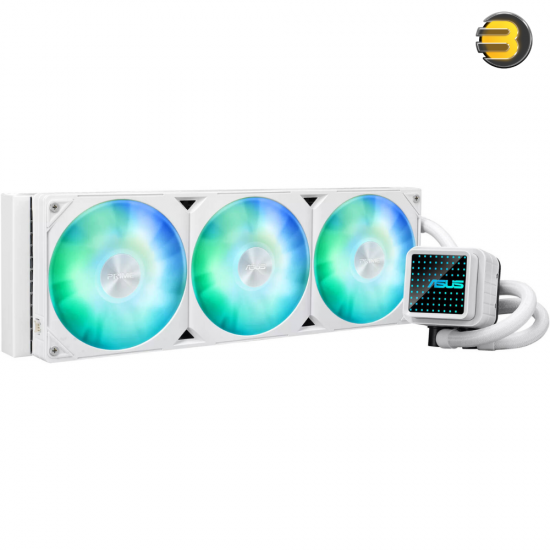 ASUS Prime LC 360 aRGB Liquid CPU Cooler — 360mm Radiator, PRIME LC 36025 Integrated Fan, 2200 RPM Fan Speed, 75.7 CFM Airflow, 400mm Sleeved Rubber Tube, White | 90RC0102-B0EAY0 ASUS Prime LC 360 aRGB Liquid CPU Cooler — 360mm Radiator, PRIME LC 36025 Integrated Fan, 2200 RPM Fan Speed, 75.7 CFM Airflow, 400mm Sleeved Rubber Tube, White | 90RC0102-B0EAY0