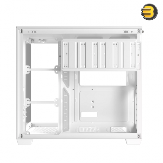 ASUS A32 ATX Dual-Chamber PC Case White - Panoramic Design, Supports Up to 420mm Graphics Cards, 360mm Radiators, and CPU Air Coolers Up to 165mm, Sleek High-Performance Gaming Chassis