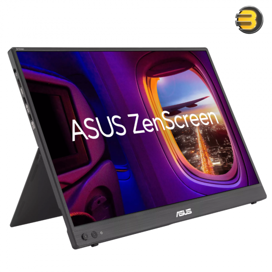 ASUS ZenScreen MB16NCG 16 inch WQXGA IPS portable monitor with 155Hz refresh, USB-C 65W power delivery, foldable sleeve stand and 1/4-inch tripod socket