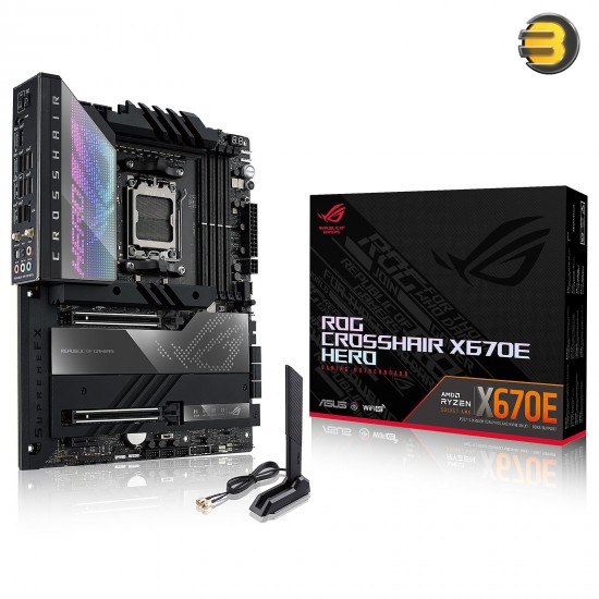 ASUS ROG CROSSHAIR X670E HERO (WiFi 6E) Socket AM5 (LGA 1718) Ryzen 7000 Gaming Motherboard