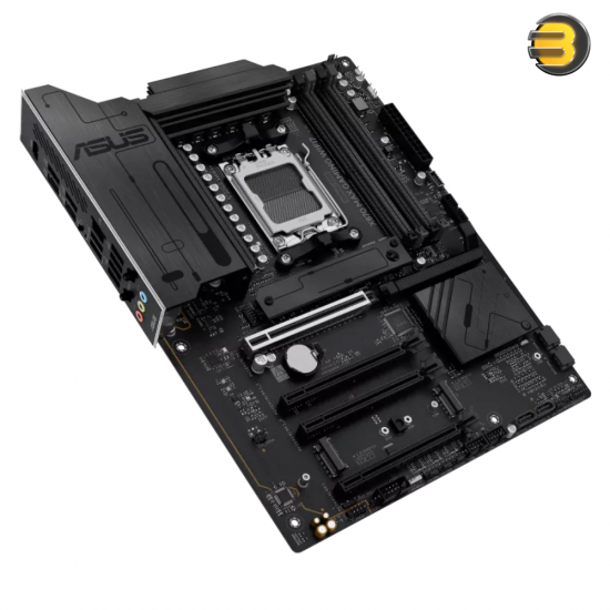 ASUS X870 MAX GAMING WIFI7 AMD AM5 ATX motherboard with Wi-Fi 7, PCIe 5.0, USB4, 3x M.2 slots, and ASUS Q-Design features