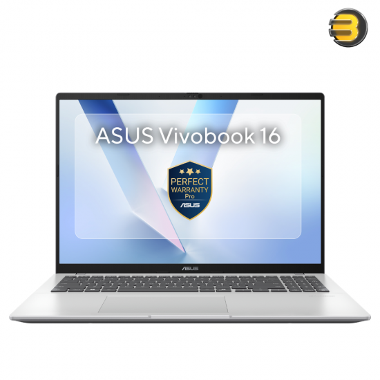 ASUS Vivobook 16 X1607CA-UL005W laptop with Intel Core Ultra 5 225H, 16GB DDR5 RAM, 512GB SSD and 16-inch WUXGA display