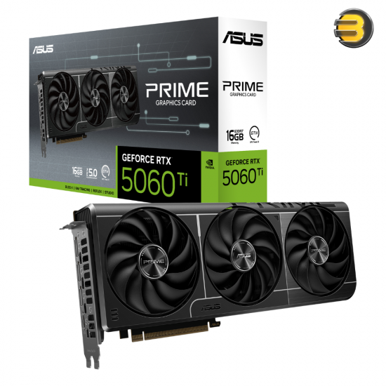 ASUS PRIME GeForce RTX 5060 Ti 16GB GDDR7 – 758 AI TOPS, SFF-Ready 2.5-Slot Design, Axial-Tech Fans, Dual-Ball Bearings, Dual BIOS, and GPU Tweak III for Compact High-Performance Gaming ASUS PRIME GeForce RTX 5060 Ti 16GB GDDR7 – 758 AI TOPS, SFF-Ready 2.5-Slot Design, Axial-Tech Fans, Dual-Ball Bearings, Dual BIOS, and GPU Tweak III for Compact High-Performance Gaming