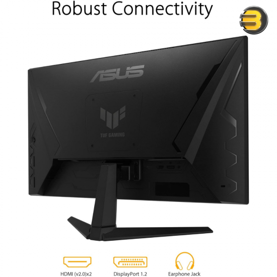 ASUS TUF Gaming VG249QM1A Gaming Monitor – 23.8 inch FHD (1920x1080), Fast IPS, overclocking 270 Hz (Above 144Hz, 240Hz), Extreme Low Motion Blur, 1ms (GTG), 99% sRGB, FreeSync Premium, G-Sync compatible