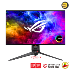 ASUS ROG Swift OLED PG27AQDM gaming monitor ― 27-inch (26.5-inch viewable) 1440p OLED panel, 240 Hz, 0.03ms response, G-SYNC compatible, anti-glare, custom heatsink, intelligent voltage optimization, uniform brightness, DisplayWidget Center