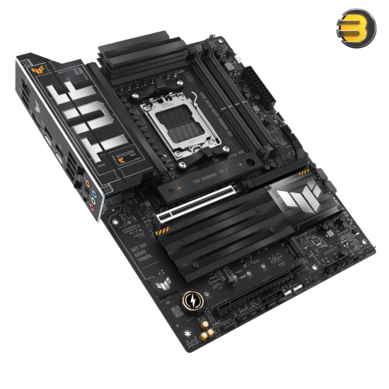 ASUS TUF GAMING X870-PLUS WIFI — AMD AM5 X870 ATX motherboard, 16+2+1, 80A SPS power stages, DDR5, PCIe 5.0 Ready, four M.2 slots, Wi-Fi 7, 2.5Gb LAN, HDMI, USB4 40Gbps, SATA 6 Gbps, USB 20Gbps Type-C