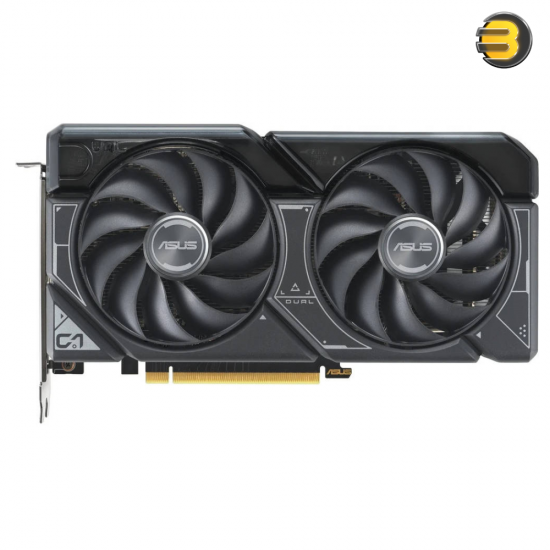 ASUS Dual GeForce RTX 4060 Ti OC Black Graphics Card, 8GB GDDR6 128-bit Memory, 2595 MHz Boost Clock, 18 Gbps Memory Speed, 4352 CUDA Cores, PCI E 4.0, HDMI, DisplayPort | 90YV0J40-M0NA00