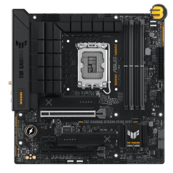 ASUS TUF GAMING B760M-PLUS WIFI M-ATX Motherboard — Intel B760 Chipset, DDR5 Support, Wi-Fi 6, Military-Grade Components, Robust Power Delivery, Comprehensive Cooling, Embossed TUF Aesthetic Design, AI-Ready, Gaming Optimized