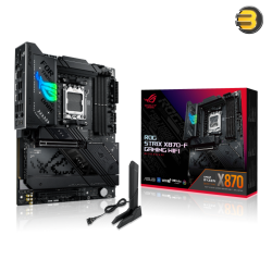 ASUS ROG STRIX X870-F GAMING WIFI Motherboard – AI Overclocking, AI Cooling II, AI Networking II, 16+2+2 Power Stages (110A), WiFi 7, Dual USB4 Type-C, PCIe Gen 5, DDR5 Support, and DIY-Friendly Design for Unmatched Performance