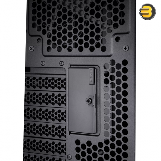 ASUS ProArt PA602 E-ATX computer case, 420 mm radiator support, one 140 mm and two 200mm pre-installed system fans, front panel IR dust indicator, power lock latch, tool-less PCIe mounting, USB 20Gbps support