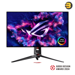 ROG Swift OLED PG32UCDP gaming monitor ― 32-inch WOLED panel, dual mode (4K 240Hz or FHD 480Hz), 0.03 ms (GTG), G-SYNC compatibility, custom heatsink, ASUS OLED Care, AI Assistant, VESA DisplayHDR 400 True Black, 99% DCI-P3, true 10-bit color, Type-C