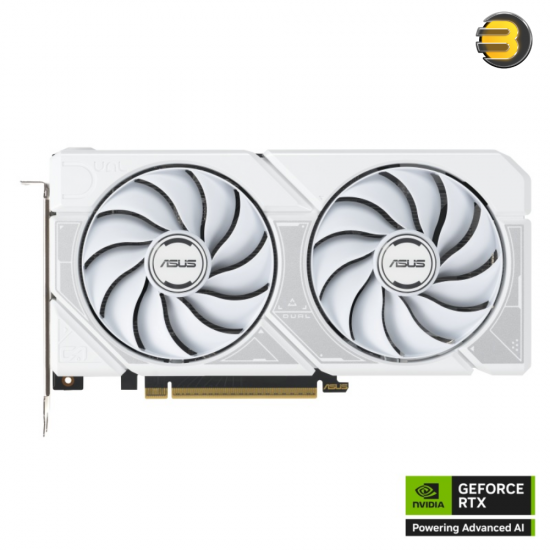 ASUS Dual GeForce RTX 5060 Ti 16GB GDDR7 White OC Edition — PCIe 5.0, 4608 CUDA cores, 28 Gbps, 128-bit, Boost up to ~2630 MHz, 3x DP 2.1 + 1x HDMI 2.1, 2.5‑slot, Axial‑tech fans, 0dB mode, SFF‑ready