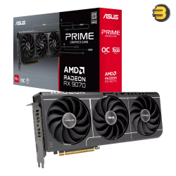 ASUS Prime Radeon RX 9070 EVO OC Edition 16GB GDDR6 Graphics Card – PCIe 5.0, Boost Clock up to 2610 MHz, 192-bit Memory Interface 