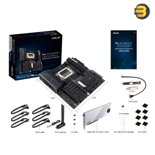 ASUS Pro WS WRX80E-SAGE SE WiFi II — AMD WRX80 Ryzen Threadripper PRO  Extended-ATX Workstation Motherboard