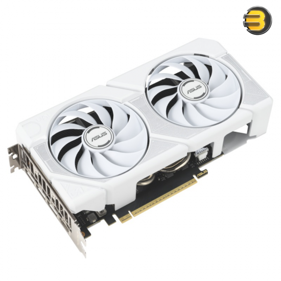 ASUS Dual GeForce RTX 5060 Ti 16GB GDDR7 White OC Edition — PCIe 5.0, 4608 CUDA cores, 28 Gbps, 128-bit, Boost up to ~2630 MHz, 3x DP 2.1 + 1x HDMI 2.1, 2.5‑slot, Axial‑tech fans, 0dB mode, SFF‑ready