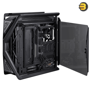 NeweggBusiness - ASUS ROG Hyperion GR701 EATX full-tower computer case with  semi-open structure, tool-free side panels, supports up to 2 x 420mm  radiators, built-in graphics card holder,2x front panel Type-C