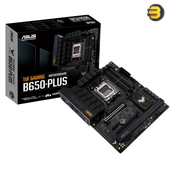 ASUS TUF GAMING B650-PLUS ATX Motherboard – AM5 Socket, DDR5 up to 7600+ MT/s (OC), PCIe 5.0 M.2, 2.5Gb LAN ASUS TUF GAMING B650-PLUS ATX Motherboard – AM5 Socket, DDR5 up to 7600+ MT/s (OC), PCIe 5.0 M.2, 2.5Gb LAN