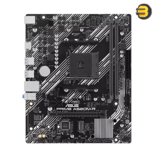 ASUS PRIME A520M-R mATX Motherboard – AM4 Socket, DDR4 up to 5100(OC), M.2 PCIe 3.0, HDMI 2.1, Realtek 1Gb LAN ASUS PRIME A520M-R mATX Motherboard – AM4 Socket, DDR4 up to 5100(OC), M.2 PCIe 3.0, HDMI 2.1, Realtek 1Gb LAN