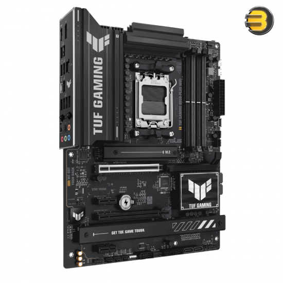 ASUS TUF GAMING B850-PLUS WIFI – AMD AM5 DDR5 ATX Motherboard, 4 DIMMs (up to 8000+MT/s OC), PCIe 5.0 x16, 3x M.2, 4 SATA, Wi‑Fi 7, 2.5GbE, TUF Protection & Aura Sync