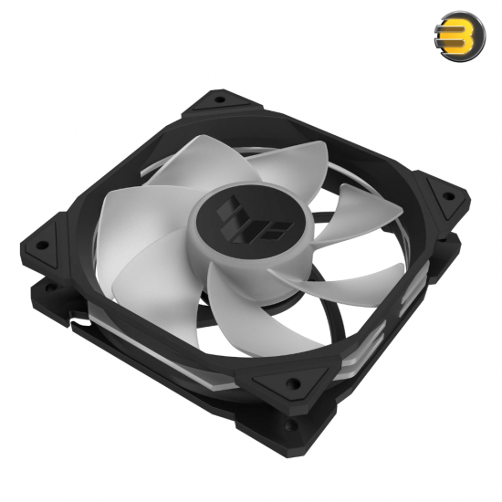 ASUS TUF Gaming TR120 ARGB Fan Triple Pack — 120mm x 28mm, Hydraulic Bearing, 2000 RPM, 77.4 CFM Airflow, 3.3 mmH2O Static Pressure, 29 dB(A), Double-Layer Addressable RGB LEDs, Aura Sync Compatible, Black