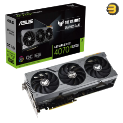 Asus TUF Gaming GeForce RTX 4070 Ti Super OC Edition Graphics Card, 16GB GDDR6X 256-Bit Memory, 8448 CUDA Cores, 21 Gbps Memory Speed, 2640 MHz Boost Clock, PCI Express 4.0 | 90YV0KF0-M0NA00