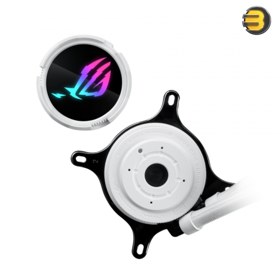 ASUS ROG Strix LC III 360 White ARGB CPU Liquid Cooling, 360mm Radiator, 3x ROG Strix AF-12S aRGB 120mm Fans, 2200 RPM Fan Speed, 70.38 CFM Ariflow, 360° Rotating ROG Logo | 90RC00T2-M0UAY0