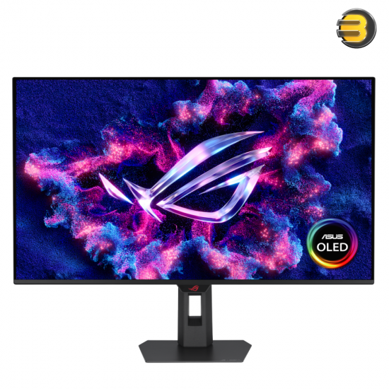 ASUS ROG Strix OLED XG32UQWMS 31.5 inch 4K UHD WOLED gaming monitor with TrueBlack Glossy surface, dual mode 240Hz/480Hz, 0.03ms GTG response and 1500 nits HDR peak brightness