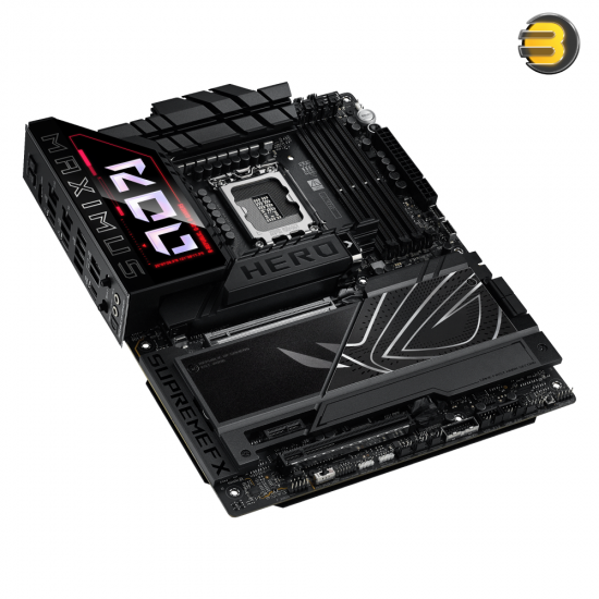 ASUS ROG MAXIMUS Z890 HERO LGA 1851 ATX motherboard — Advanced AI PC-ready, 22+2+1+2 stages, DDR5, WiFi 7, 3x PCIe® 5.0 M.2, Thunderbolt™ 4, USB Type-C®, AI Overclocking/Cooling/Networking
