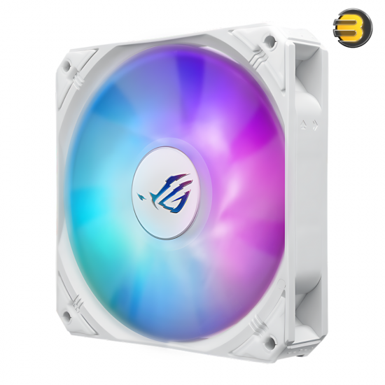 ASUS ROG Strix LC III 360 White ARGB CPU Liquid Cooling, 360mm Radiator, 3x ROG Strix AF-12S aRGB 120mm Fans, 2200 RPM Fan Speed, 70.38 CFM Ariflow, 360° Rotating ROG Logo | 90RC00T2-M0UAY0