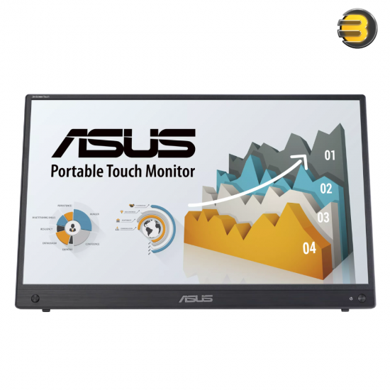 ASUS ZenScreen Touch MB16AMTR 15.6" Full HD Portable Touch Monitor ASUS ZenScreen Touch MB16AMTR 15.6 inch portable touch monitor with Full HD IPS panel, 10-point capacitive touch, built-in battery and USB Type-C connectivity
