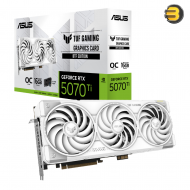 ASUS TUF Gaming GeForce RTX 5070 Ti 16GB GDDR7 OC White Edition PCIe 5.0 Graphics Card — 2610 MHz Boost, Dual BIOS, Military-Grade Components, RGB Lighting, HDMI 2.1 & DisplayPort 2.1 Outputs ASUS TUF Gaming GeForce RTX 5070 Ti 16GB GDDR7 OC White Edition PCIe 5.0 Graphics Card — 2610 MHz Boost, Dual BIOS, Military-Grade Components, RGB Lighting, HDMI 2.1 & DisplayPort 2.1 Outputs