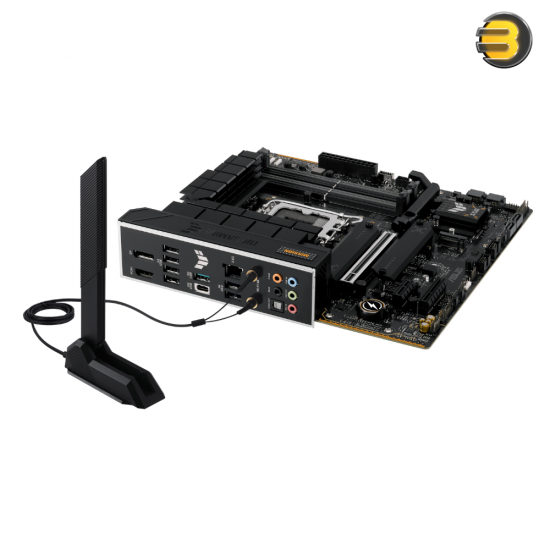 ASUS TUF GAMING B760M-PLUS WIFI II Motherboard - Intel LGA1700 Socket, DDR5 Memory Support, PCIe 5.0, USB 3.2 Gen 2, WiFi 6, mATX, Durable Military-Grade Design for Gaming PCs ASUS TUF GAMING B760M-PLUS WIFI II Motherboard - Intel LGA1700 Socket, DDR5 Memory Support, PCIe 5.0, USB 3.2 Gen 2, WiFi 6, mATX, Durable Military-Grade Design for Gaming PCs