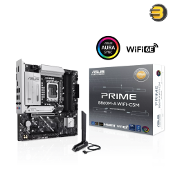 ASUS PRIME B860M-A WIFI-CSM – LGA1851 Micro-ATX Motherboard, DDR5 & Wi-Fi 6E