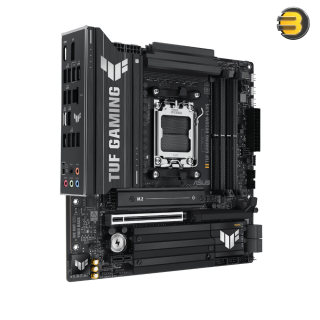 ASUS TUF GAMING B850M-PLUS – AMD AM5 DDR5 Micro-ATX Motherboard, 4 DIMMs (Up to 8000+MT/s OC), PCIe 5.0 x16, 3x M.2, 4 SATA, 2.5GbE, TUF Protection, Aura Sync ASUS TUF GAMING B850M-PLUS – AMD AM5 DDR5 Micro-ATX Motherboard, 4 DIMMs (Up to 8000+MT/s OC), PCIe 5.0 x16, 3x M.2, 4 SATA, 2.5GbE, TUF Protection, Aura Sync