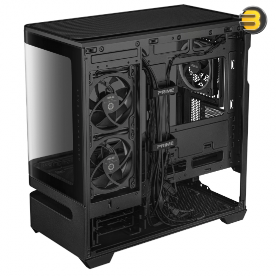 ASUS Prime AP202 ARGB mATX Case Black – Curved Glass Panel, Supports up to 420 mm GPU, Patented Slot Vent Airflow ASUS Prime AP202 ARGB mATX Case Black – Curved Glass Panel, Supports up to 420 mm GPU, Patented Slot Vent Airflow