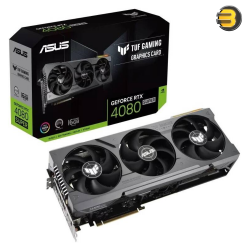 ASUS TUF Gaming GeForce RTX 4080 SUPER Graphics Card, 16GB GDDR6X 256-Bit Memory, 2550 MHz Boost Clock, 23 Gbps Memory Speed, 10240 CUDA Core, PCI Express 4.0 | 90YV0KA1-M0NA00