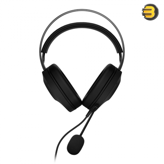 ASUS TUF Gaming H1 Gen II wired gaming headset with USB Type-A connection and TUF logo lighting