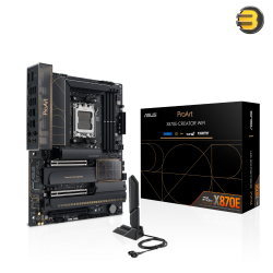 ASUS ProArt X870E-CREATOR WIFI — AMD AM5 X870E ATX Motherboard PCIe 5.0 x16 slots with full support for next-gen GPUs, 16+2+2 power stages, DDR5, dual USB4, 10 Gb & 2.5 Gb LAN, WiFi 7, four M.2 slots