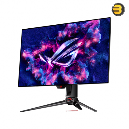 ROG Swift OLED PG32UCDP gaming monitor ― 32-inch (31.5 inch viewable) WOLED panel, dual mode (4K 240Hz or FHD 480Hz), 0.03 ms (GTG), G-SYNC® compatibility, custom heatsink, ASUS OLED Care, AI Assistant, VESA DisplayHDR™ 400 True Black, uniform brightness,