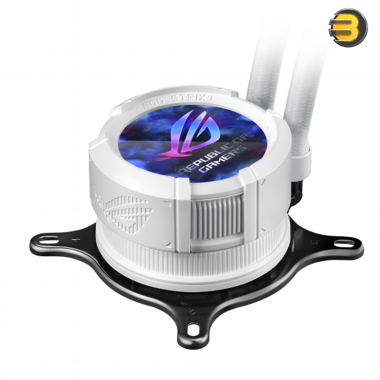 ASUS ROG STRIX LC III 360 ARGB LCD White Edition All-in-One Liquid CPU Cooler — 360mm Aluminum Radiator, 3x 120mm ROG STRIX AF-12S ARGB Fans, 2.1 Inch Full-Color IPS LCD Pump Display (360° Rotatable), 7th Gen V2 Asetek Pump, Copper CPU Plate, PWM Control,