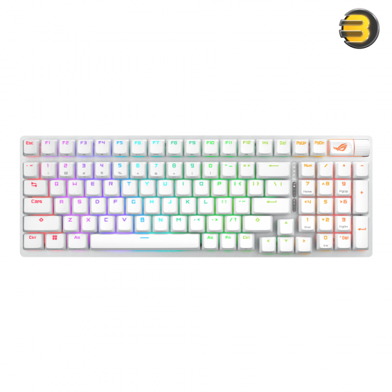 ASUS ROG Strix Scope II 96 Wireless gaming keyboard with RGB lighting and compact 96 percent layout