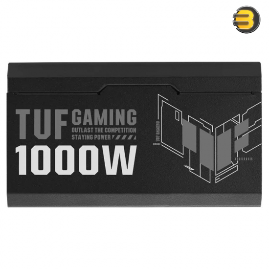 ASUS TUF Gaming 1000W ATX Power Supply Unit, 80 Plus Gold Certification, Fully Modular, 135mm Fan, Dual Ball Fan Bearings, Axial-tech Fan Design, Military-grade, Black | 90YE00S1-B0NA00